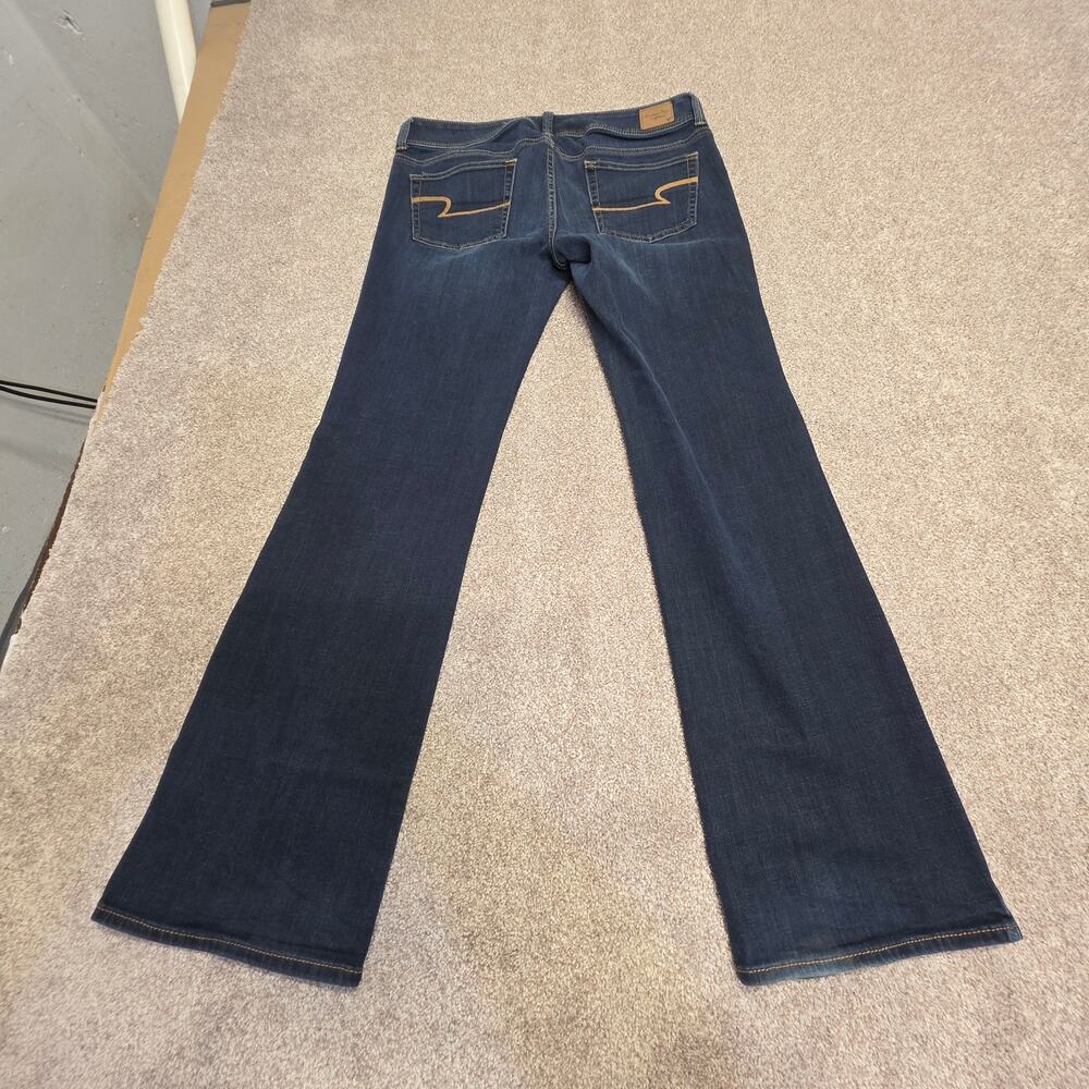 y2k 2000s indie sleaze AEO Slim Boot Super Stretch Dark Wash indigo Jeans Sz 10